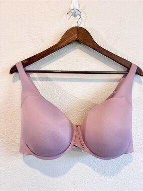 Cacique Lightly Lined Balconette Bra 38F Purple Full Coverage Seamless K01